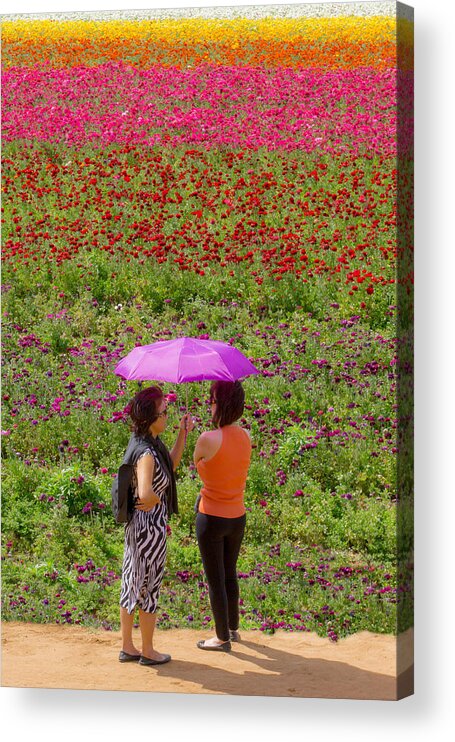 Candid Acrylic Print featuring the photograph Shady Ladies by Garry Loss