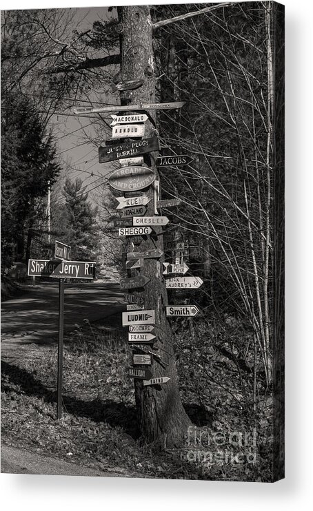 Shaker Acrylic Print featuring the photograph Shaker Jerry Road-Moultonborough N H by Mim White