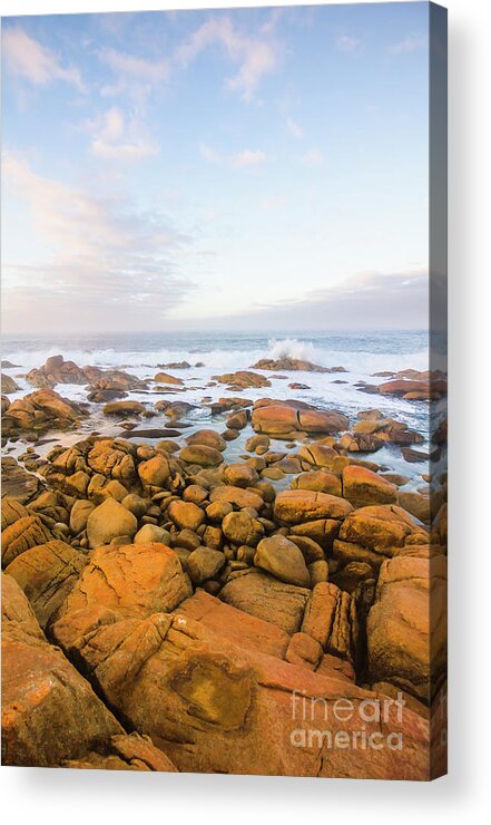 Harbour Acrylic Print featuring the photograph Shore calm morning by Jorgo Photography