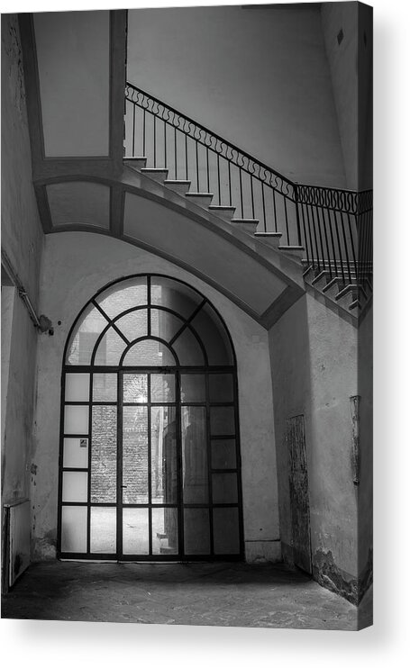Canon Acrylic Print featuring the photograph Siena Italy Staircase by John McGraw
