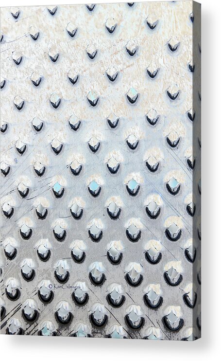 Silver Color Acrylic Print featuring the mixed media Silvery Abstract 2478 by Kae Cheatham
