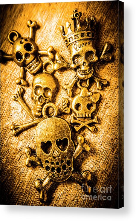 Skulls Acrylic Print featuring the photograph Skulls and crossbones by Jorgo Photography