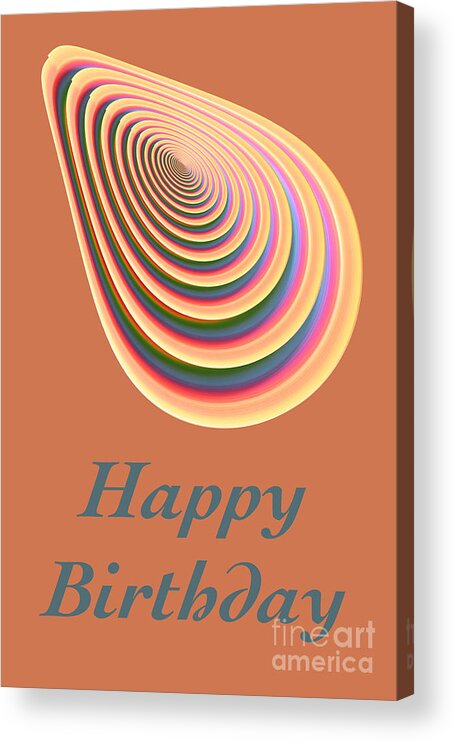 Photography Acrylic Print featuring the digital art Slinky - Happy Birthday Card 2 by Wendy Wilton