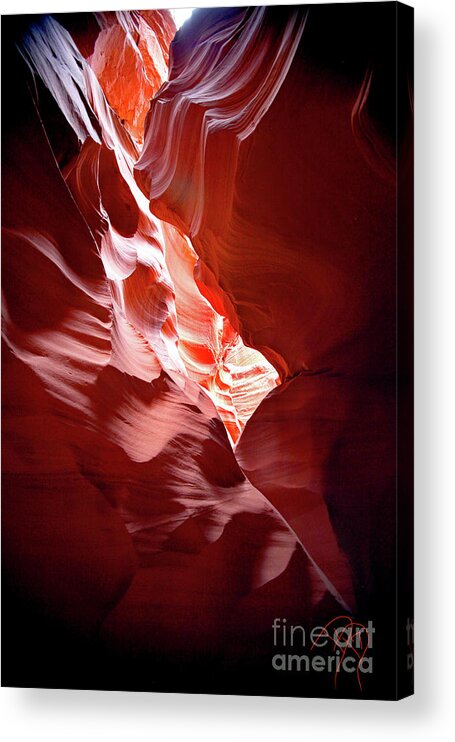  Acrylic Print featuring the digital art Slot Canyon 2 by Darcy Dietrich
