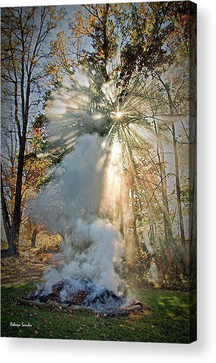 Smoke Acrylic Print featuring the photograph Smoke and Fire by Rebecca Samler