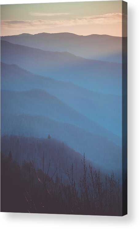 Clouds Acrylic Print featuring the photograph Smoky mountains by Mati Krimerman