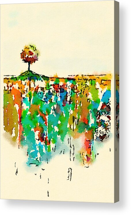Landscape Acrylic Print featuring the painting Solitude by Vanessa Katz