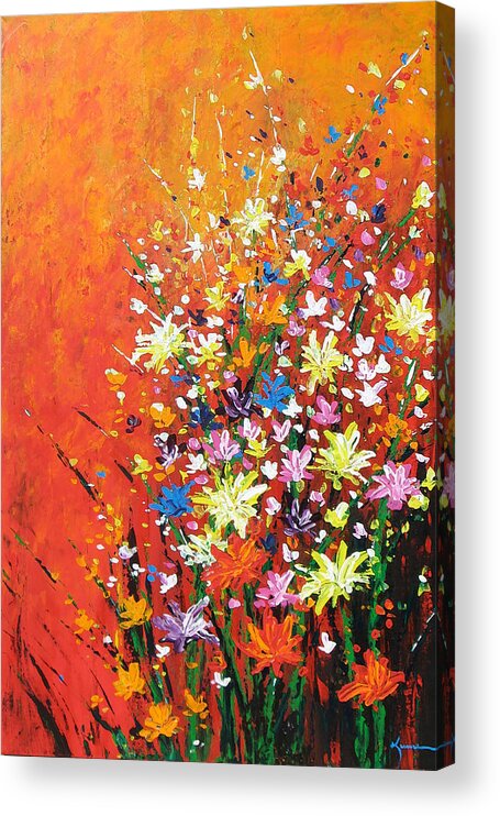 Spring Collection Acrylic Print featuring the painting Spring Collection by Kume Bryant