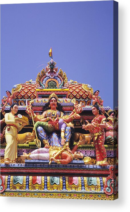 Adorn Acrylic Print featuring the photograph Sri Krishnan Temple by Gloria and Richard Maschmeyer - Printscapes