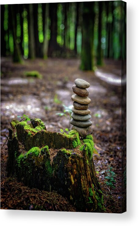 Stacked Stones Acrylic Print featuring the photograph Stacked Stones And Fairy Tales by Marco Oliveira