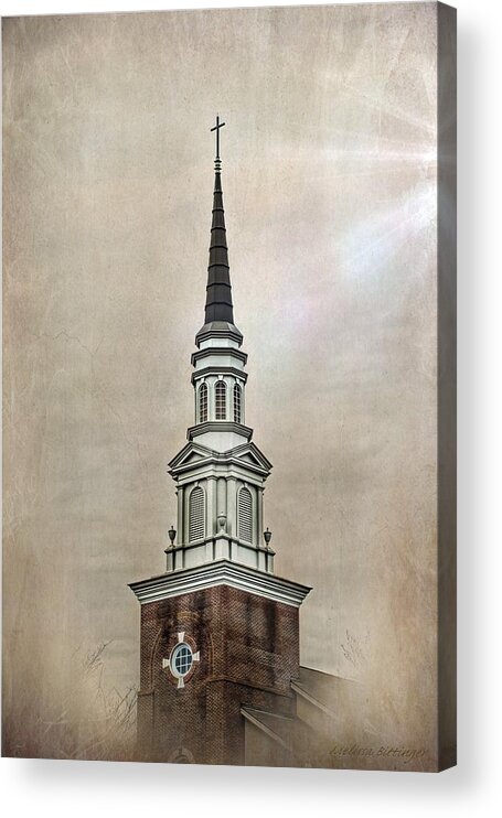 Church Steeple Acrylic Print featuring the photograph Statesville Steeple by Melissa Bittinger