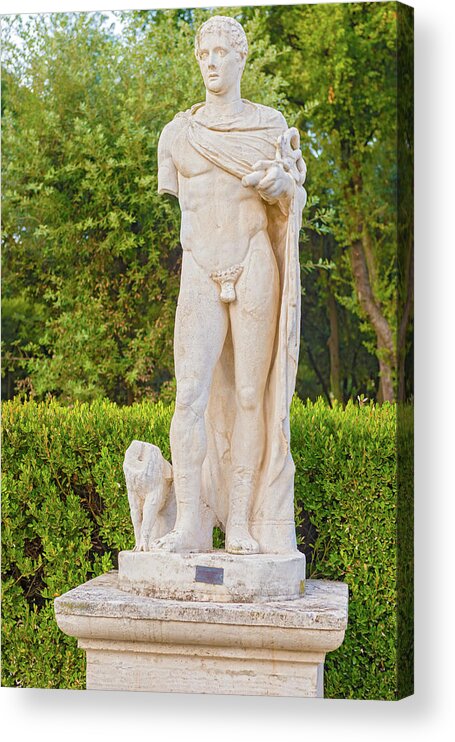 Statue Acrylic Print featuring the photograph Statue in Rome, Italy. by Marek Poplawski