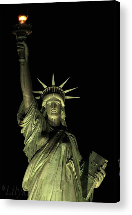 Statue Of Liberty Acrylic Print featuring the photograph Statue of liberty by Lily K