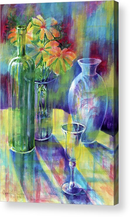 Still Life Acrylic Print featuring the painting Still Life With Color by Carolyn Coffey Wallace
