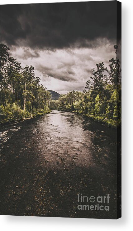 River Acrylic Print featuring the photograph Stormy streams by Jorgo Photography