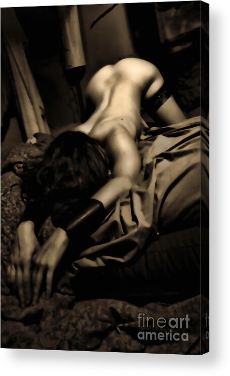 Dark Acrylic Print featuring the photograph Submit by Recreating Creation
