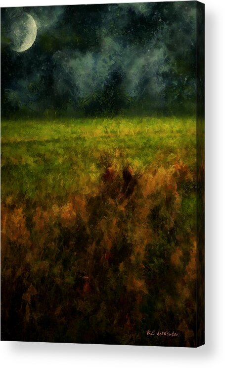 Landscape Acrylic Print featuring the painting Summer Surrendering by RC DeWinter