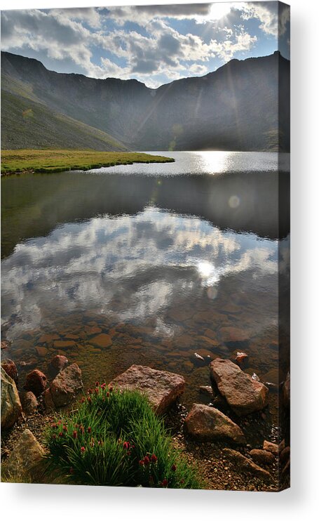 Mt. Evans Acrylic Print featuring the photograph Summit Lake Sunset Along Mt. Evans Highway by Ray Mathis