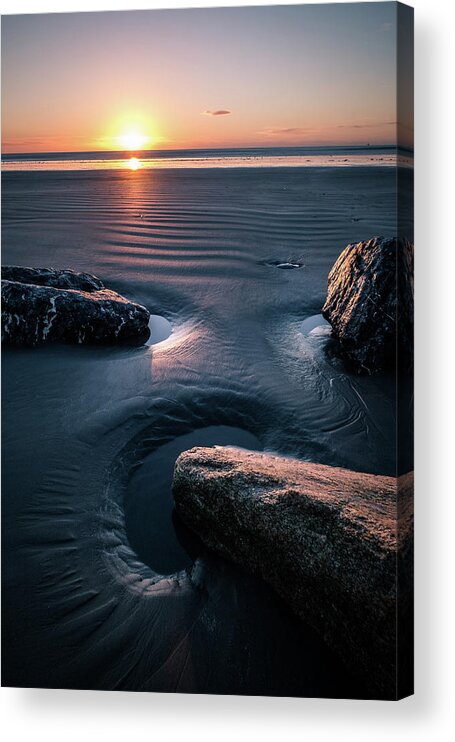 Beach Acrylic Print featuring the photograph Sunrise in Bull Island - Dublin, Ireland - Seascape photography by Giuseppe Milo