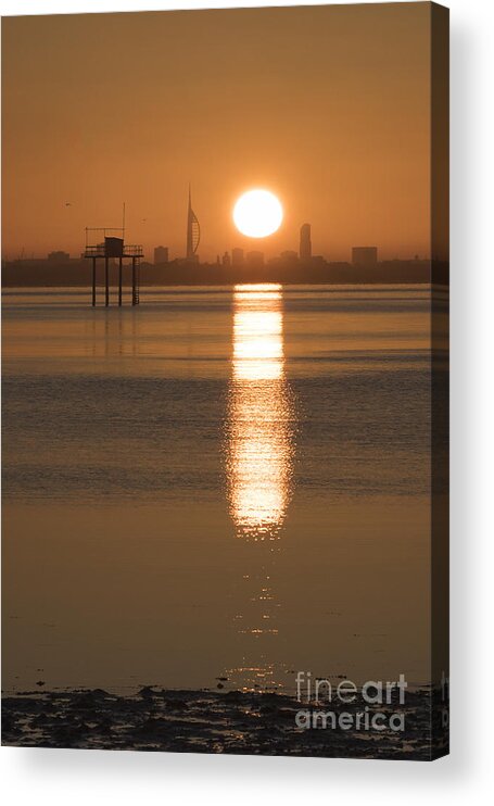 Sun Acrylic Print featuring the photograph Sunrise over Portsmouth by Clayton Bastiani