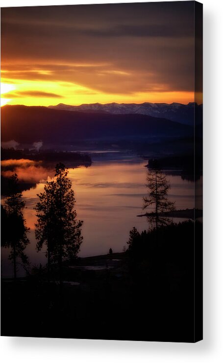 Pend Oreille Acrylic Print featuring the photograph Sunrise over the Pend Oreille River by Albert Seger
