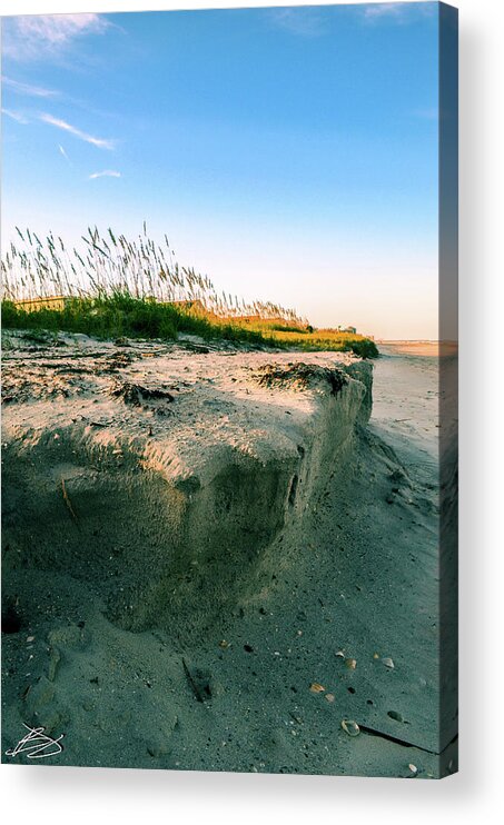 Beach Acrylic Print featuring the photograph Sunset Erosion by Bradley Dever