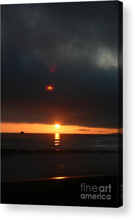 Sunset Acrylic Print featuring the photograph Sunset Going and Going by Marie Neder