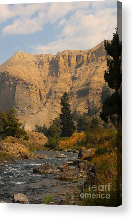 Yellowstone Art Acrylic Print featuring the photograph Sunset River by Robert Pearson