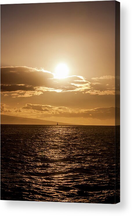 Ocean Acrylic Print featuring the photograph Sunset Sailboat by Daniel Murphy