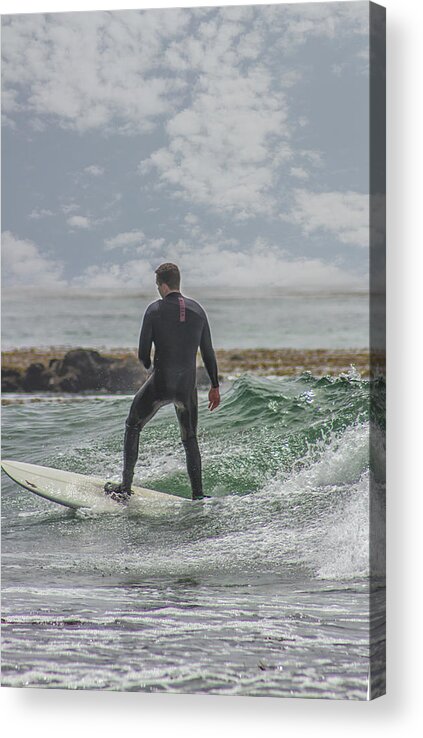Surfer Acrylic Print featuring the photograph Surfer 3 by Robert Hebert