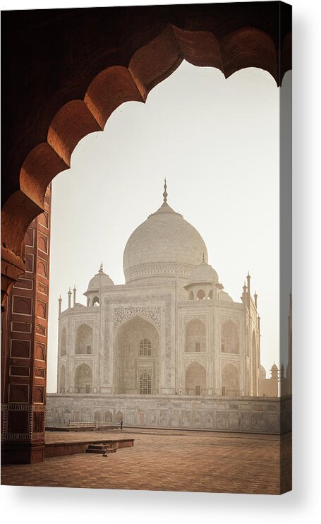 Agra Acrylic Print featuring the photograph Taj Mahal Mosque View II by Erika Gentry