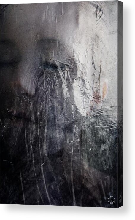 Woman Acrylic Print featuring the digital art Tears of ice by Gun Legler