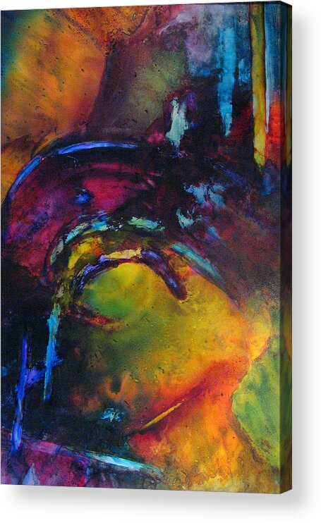 Bell Acrylic Print featuring the painting That's How the Light Gets In by Janice Nabors Raiteri