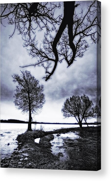 Lake Scugog Acrylic Print featuring the photograph The borderline of truth by Russell Styles