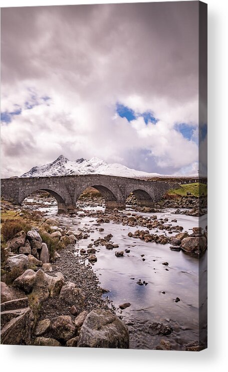  Acrylic Print featuring the photograph The bridge at Sligachan on Skye by Neil Alexander Photography