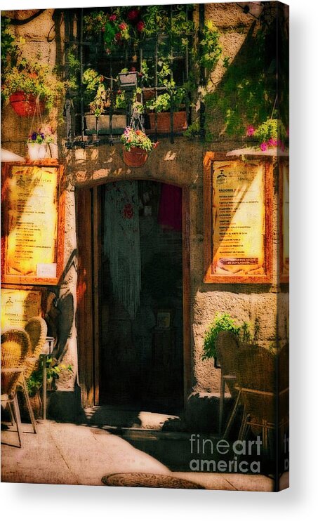 Sun Acrylic Print featuring the photograph The Cafe - Late Afternoon by Mary Machare