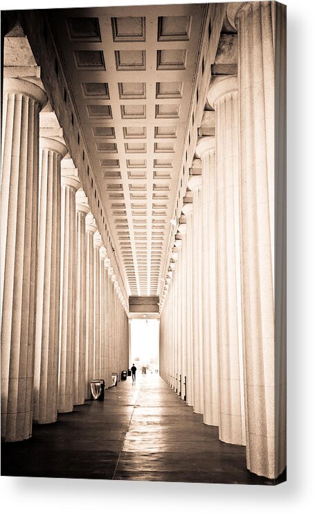 Bears Acrylic Print featuring the photograph The Columns at Soldier Field by Anthony Doudt