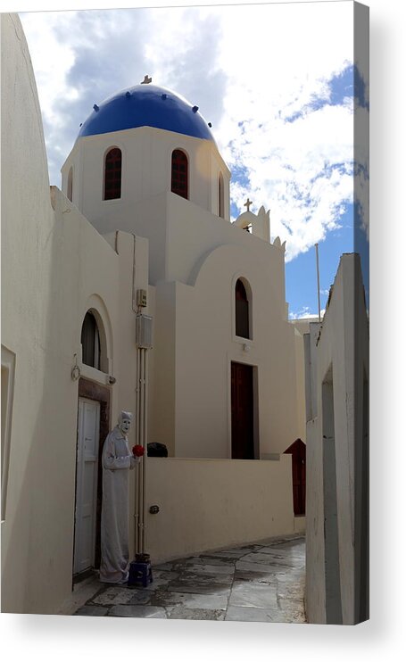 Santorini Greece Acrylic Print featuring the photograph The Ghost by Imagery-at- Work