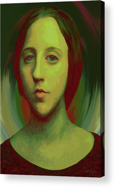 Girl Acrylic Print featuring the digital art The Girl by Matthew Lindley