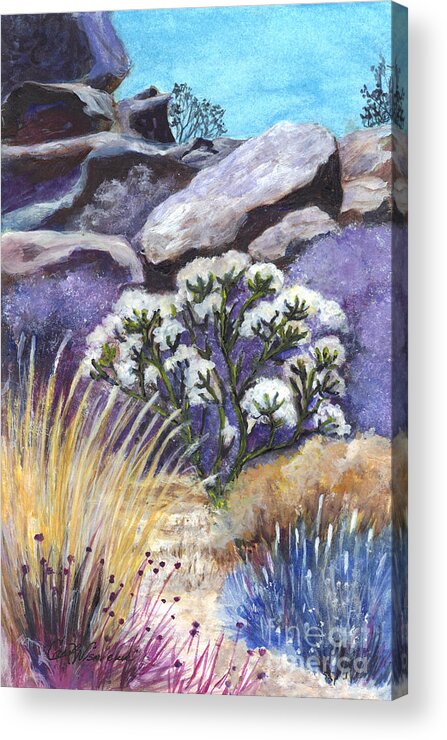 Desert Acrylic Print featuring the painting The Joshua Tree by Carol Wisniewski