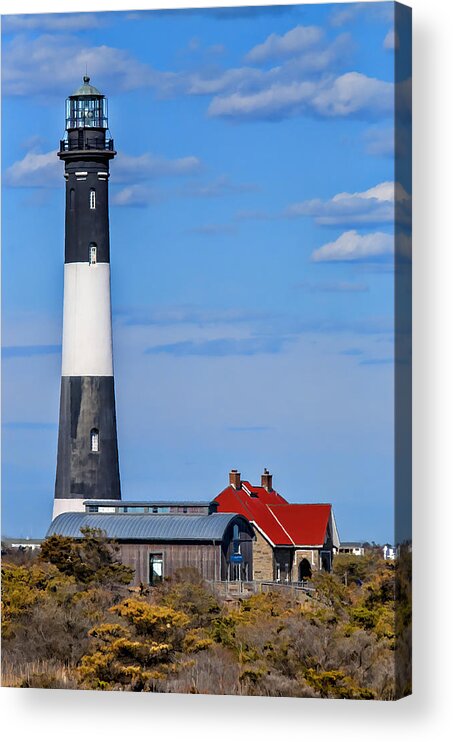 Lighthouse Acrylic Print featuring the photograph The Lighthouse At Fire Island by Cathy Kovarik