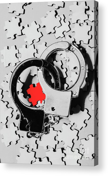Clue Acrylic Print featuring the photograph The missing puzzle piece by Jorgo Photography