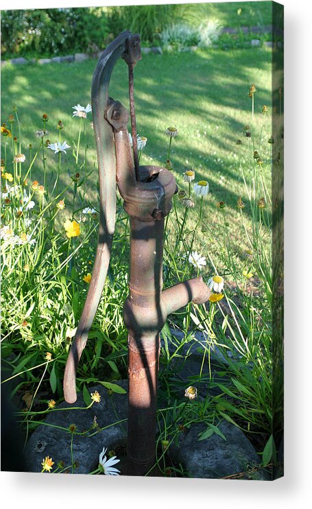 Old Water Pump Acrylic Print featuring the photograph The Old Water Pump by Living Color Photography Lorraine Lynch