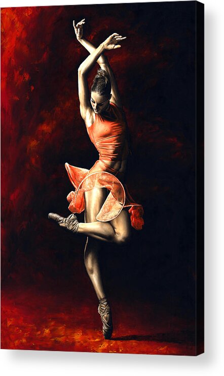 Dancer Acrylic Print featuring the painting The Passion of Dance by Richard Young