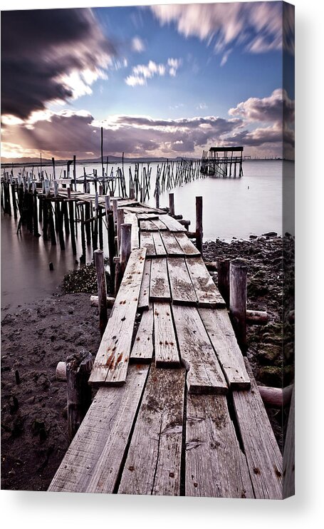 Pier Acrylic Print featuring the photograph The path by Jorge Maia