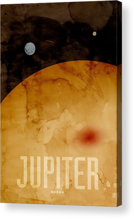 Jupiter Acrylic Print featuring the digital art The Planet Jupiter by Michael Tompsett