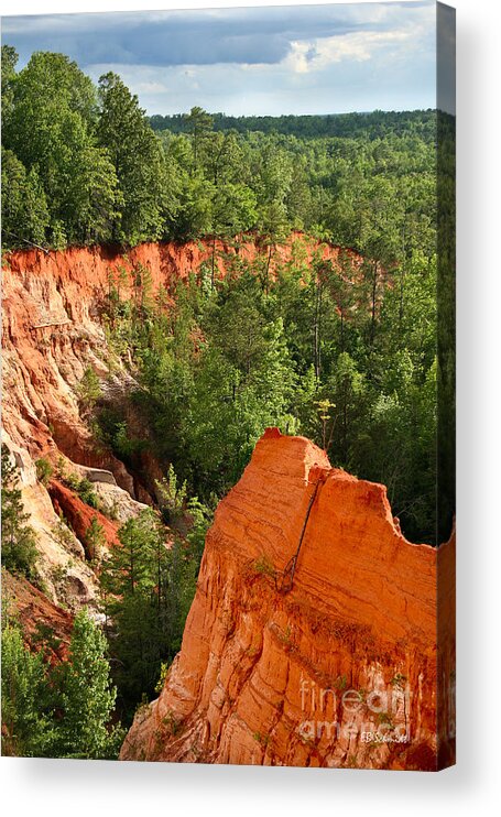 Providence Canyon Acrylic Print featuring the photograph The Red Dirt of Georgia by E B Schmidt