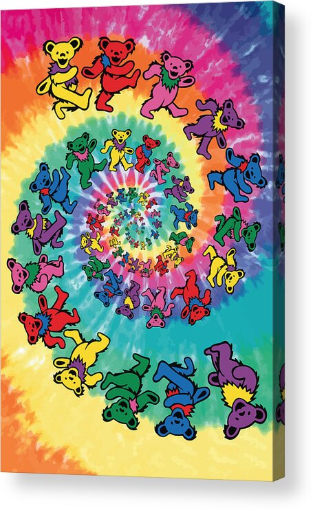 Grateful Dead Acrylic Print featuring the digital art The Roller Bears by Gb