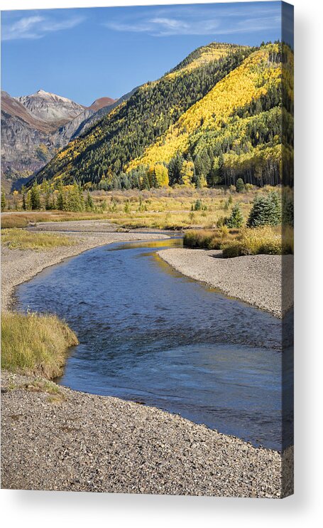 River Acrylic Print featuring the photograph The San Miguel in Autumn by Denise Bush