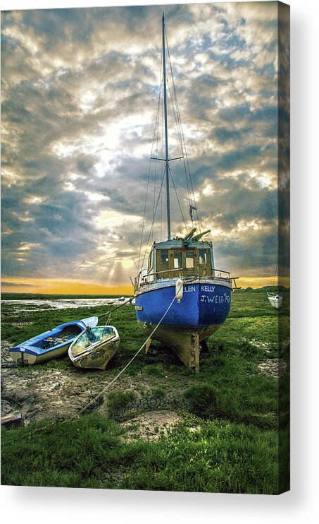 Boat Acrylic Print featuring the photograph The Sun Sets on The Ellen Kelly by Brian Tarr